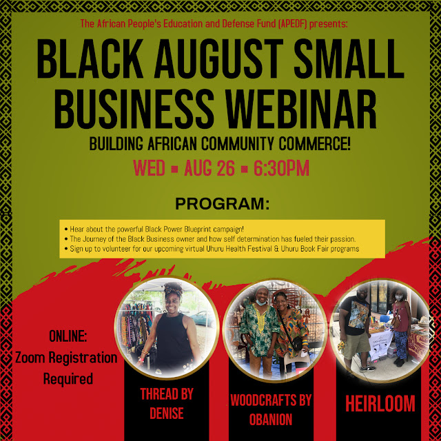Join us Aug 26th @ 6:30PM for The Black August Small Business Webinar