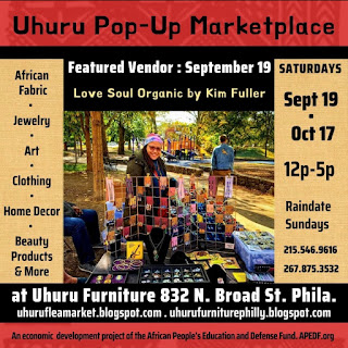 One Africa! One Nation! Uhuru Pop Up Market Sat Sept 19th